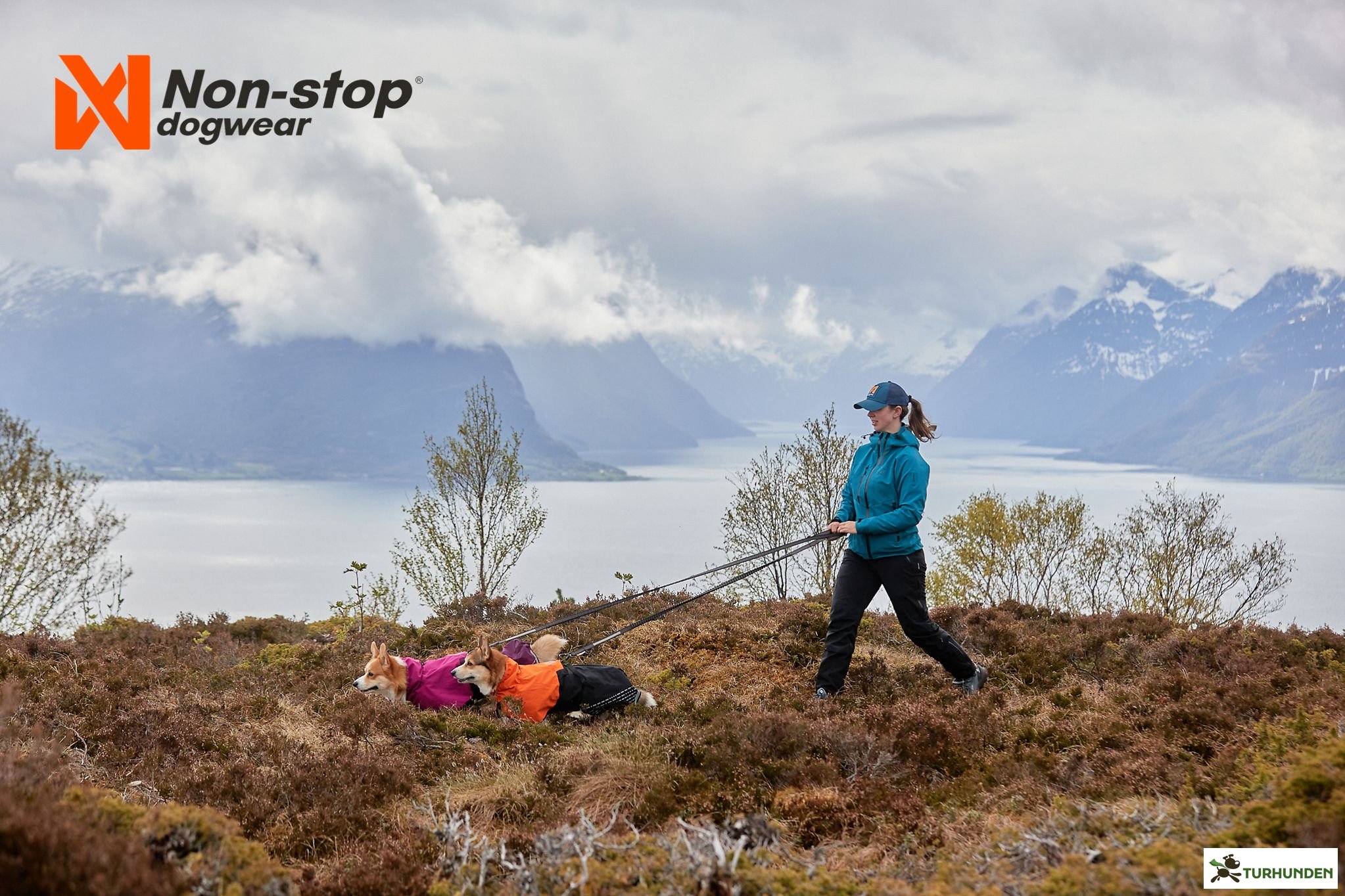 Non-stop dogwear Fjord Raincoat - Orange/Black