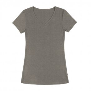 Sara - T-shirt med V hals / 85% Uld & 15% Silke