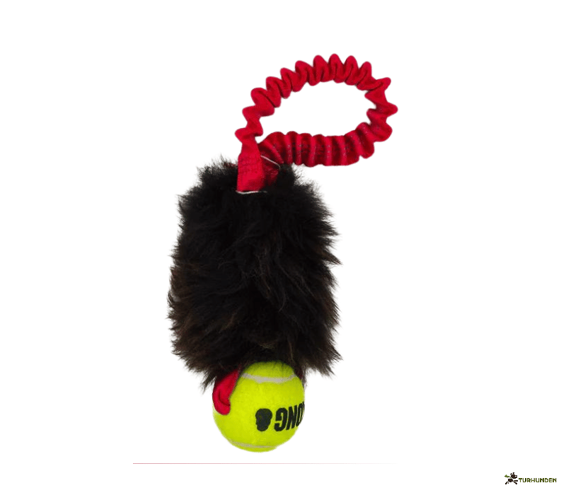 Doggie-Zen Bungee Pocket Sheepskin Tug with Kong Air Squeaker Ball