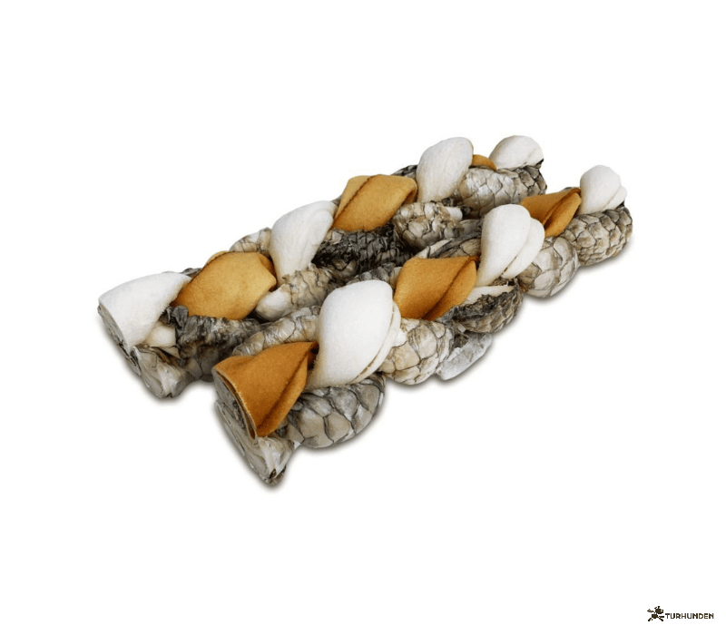 Dokas flettet tyggeben m. fiskeskind