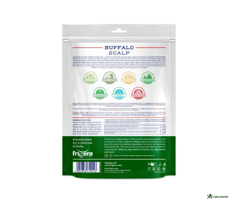 Frigera Natural Dog Chews - B�ffel Pandelapper