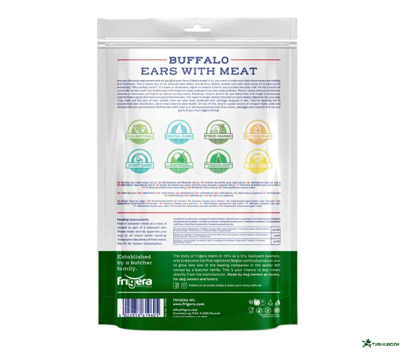 Frigera Natural Dog Chews -  B�ffel�rer m. k�d