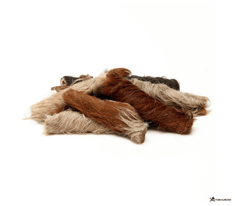 Frigera Natural Dog Chews � Oksehovedhud med pels