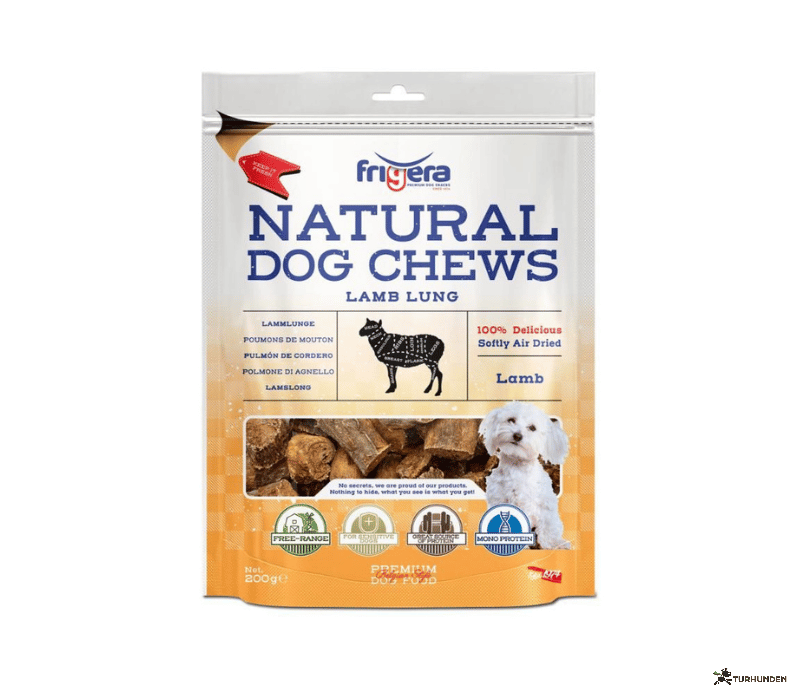 Frigera Natural Dog Chews stykker af Lammelunger