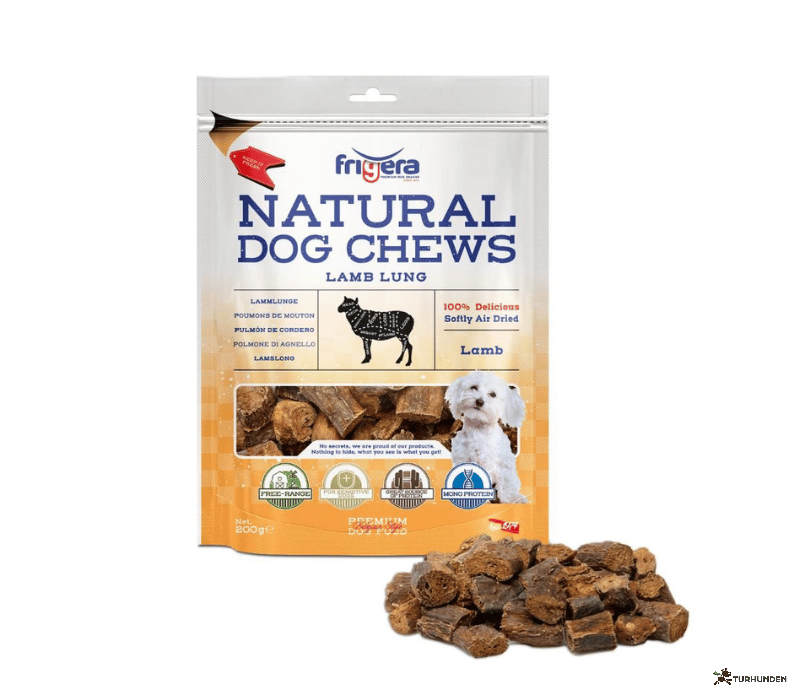 Frigera Natural Dog Chews stykker af Lammelunger