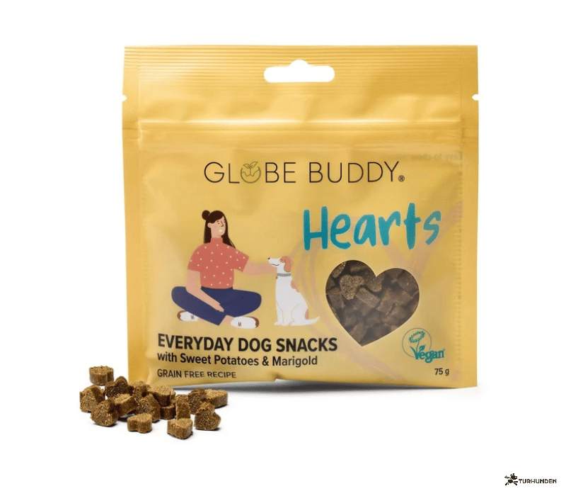 Globe Buddy Hearts � Everyday Dog Snacks med s�d kartoffel og morgenfrue