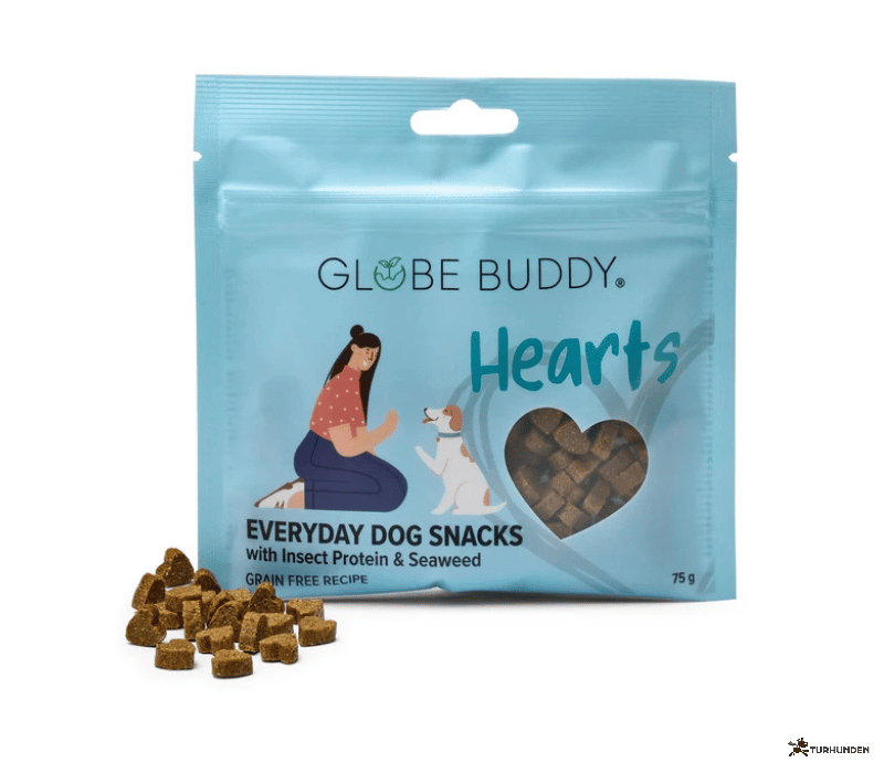 Globe Buddy Hearts � Everyday Dog Snacks med insektprotein og tang