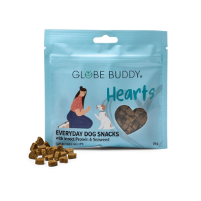 Globe Buddy Hearts � Everyday Dog Snacks med insektprotein og tang