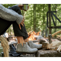 Green Comfort Wool Nepal � uldhjemmesko med gummis�l