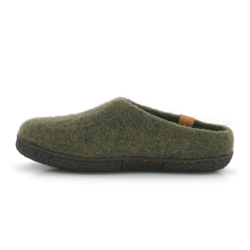 Green Comfort Wool Tibet � uldhjemmesko med gummis�l