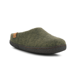 Green Comfort Wool Tibet � uldhjemmesko med gummis�l