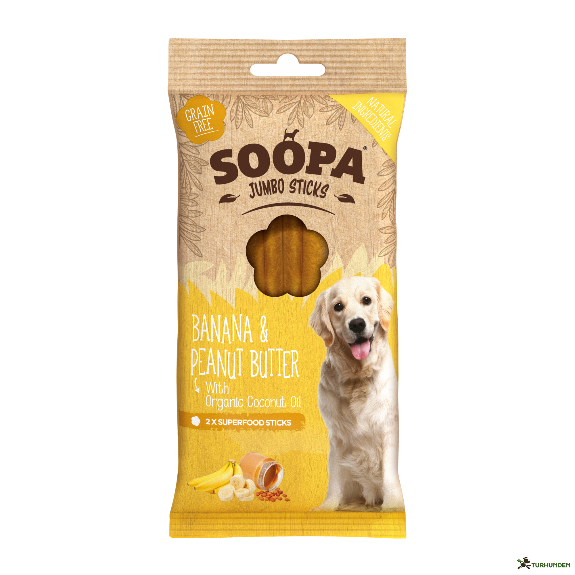 Soopa Jumbo Dental Stick - Banan &amp; Peanutbutter
