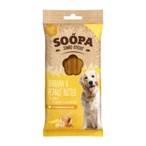 Soopa Jumbo Dental Stick - Banan & Peanutbutter