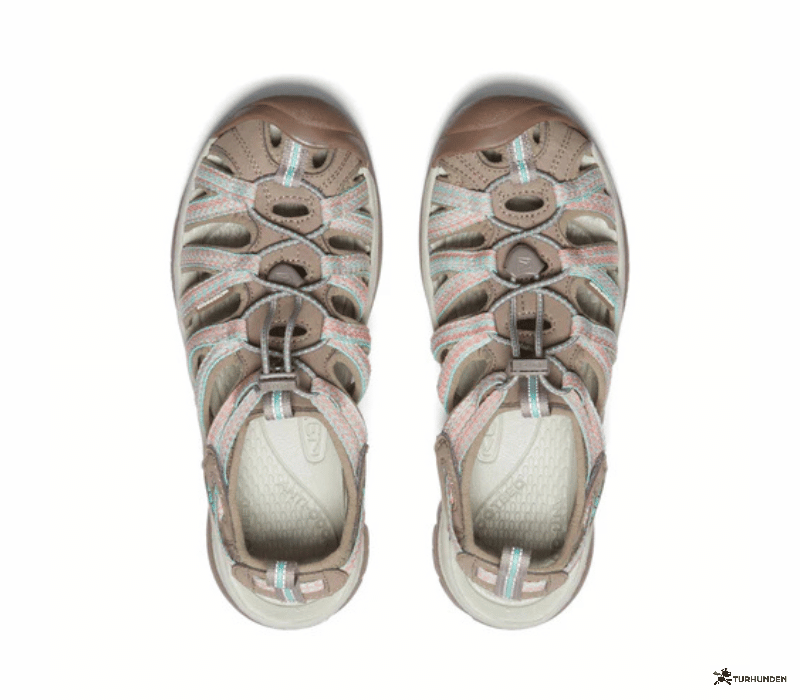 Keen Whisper Dame sandal / Taupe/Coral