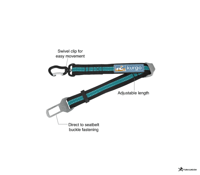 Kurgo strop til bilens selels m swivel