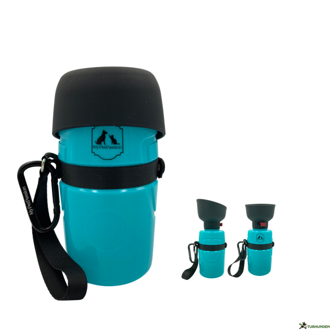 Vandflaske med foldbar drikkesk�l