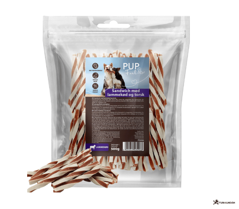 Pupfuel Sandwich med lammek�d &amp; torsk