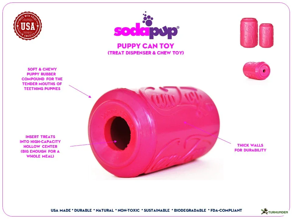 Sodapup Can Toy Puppy Pink