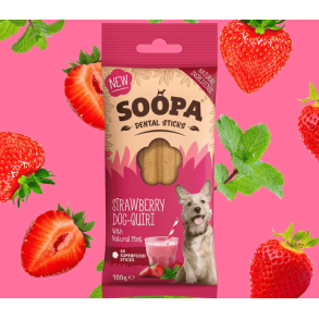 Soopa Dental Sticks - Stawberry Dog-Quiri