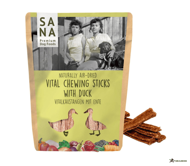 SANADOG Vital Chewing Sticks Duck � tyggestang af oksehud med and