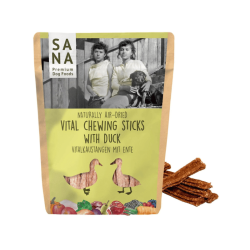 SANADOG Vital Chewing Sticks Duck � tyggestang af oksehud med and