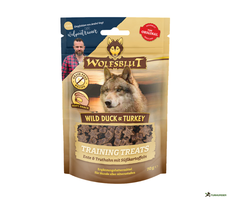 Wolfsblut Training Treats - Wild duck and turkey med s�d karfoffel